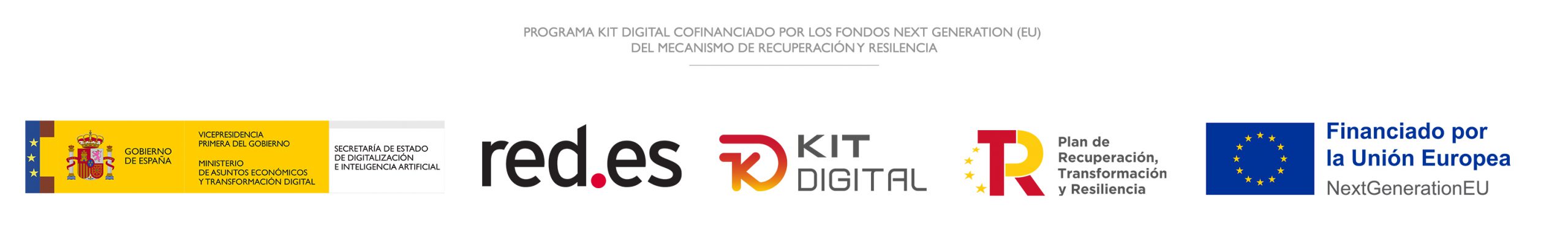 Banner de Programa Kit Digital Cofinanciado por los Fondos Next Generation (EU) del Mecanismo de Recuperación y Resilencia